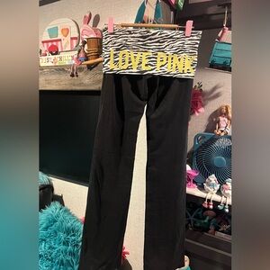 VS Pink Fold Over Leggings
